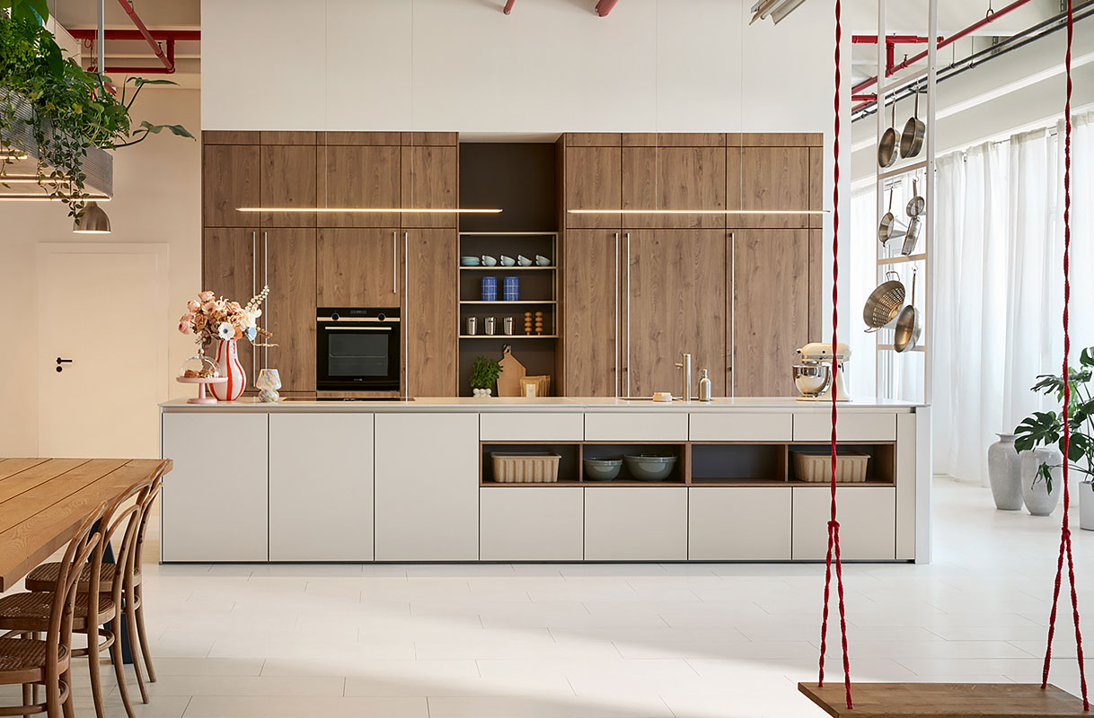 Ruimtelijk ontwerp met strakke wandopstelling