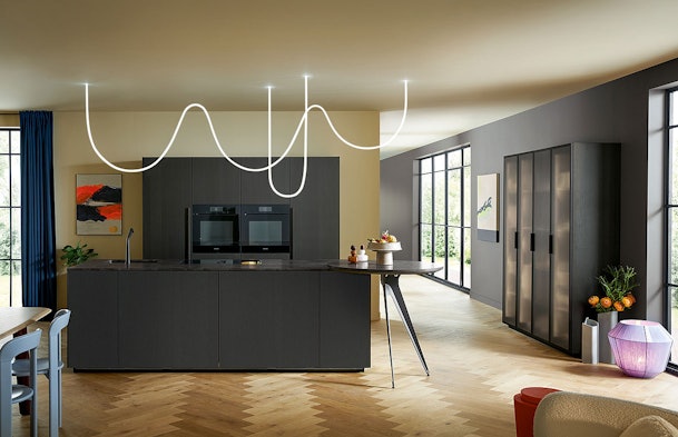 Uniek eilandopstelling in brons spiegelglas