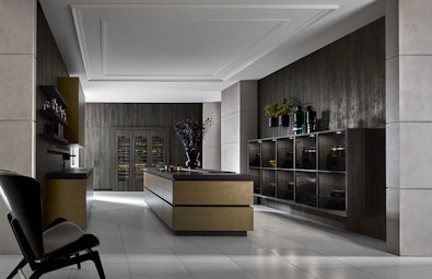 Exclusieve keuken in blackwood en brons