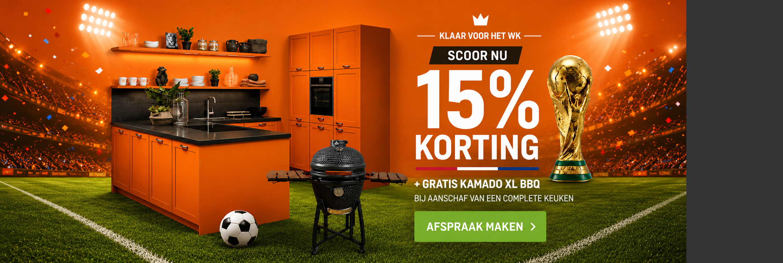 15% EXTRA WK-korting + een Big Bear Kamado BBQ cadeau!