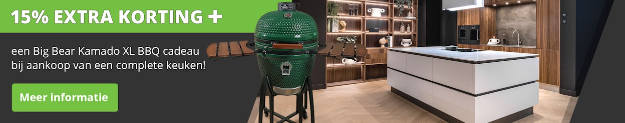 15% extra korting + een Big Bear Kamado XL BBQ cadeau.