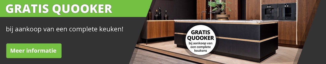 Ontvang nu een GRATIS Quooker bij aankoop van een complete keuken.