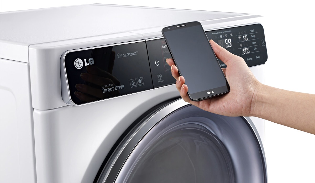 LG smart wasmachine met WIFI-koppeling.