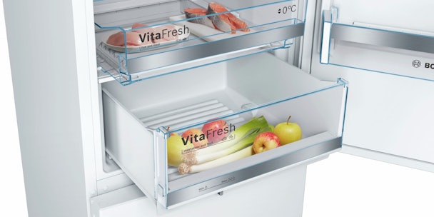 VitaFresh: houdt etenswaren langer vers in gekoelde lades die rond het vriespunt van 0 °C worden gehouden.