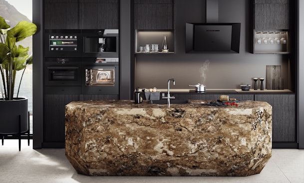 Matt Black Range apparatuur toegepast in een moderne keuken