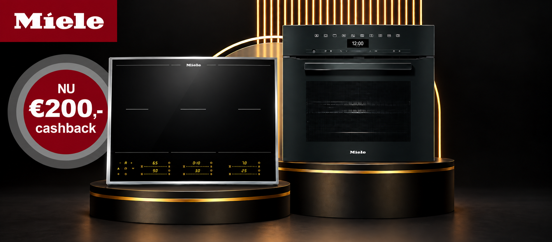 Miele Cashback kookplaten en ovens tot 200,- retour!