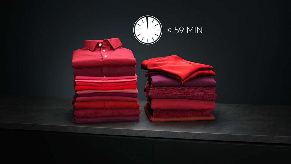 Het ÖKOPower wasprogramma wast kleding in slechts 59 minuten met geweldige resultaten en minder energieverbruik.
