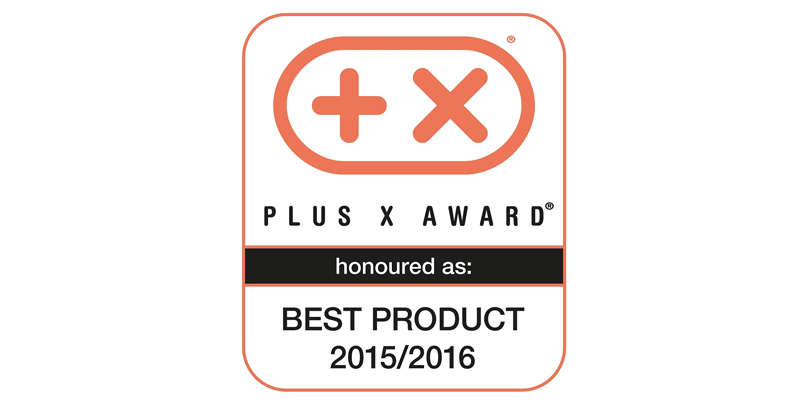 Plus X Award - Beste product van 2015 en 2016