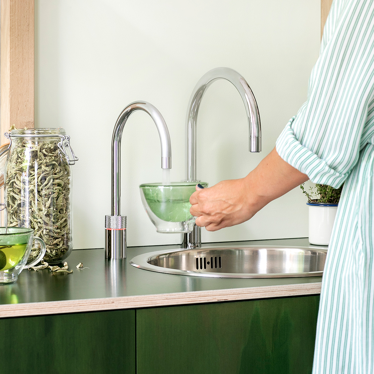 Quooker Nordic Twintaps met chroomlaag finish