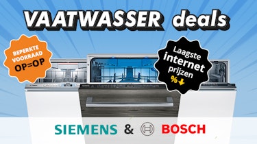 Siemens en Bosch A-merk vaatwasser prijsknallers!
