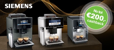 Ontvang nu tot € 200,- retour op geselecteerde Siemens EQ. espresso volautomaten