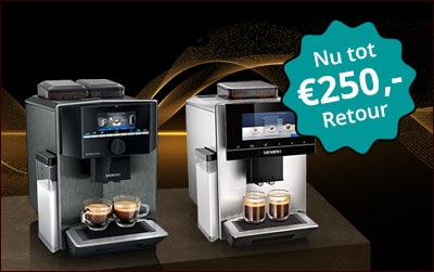  Siemens EQ. espresso volautomaten tot 250 euro retour actie!