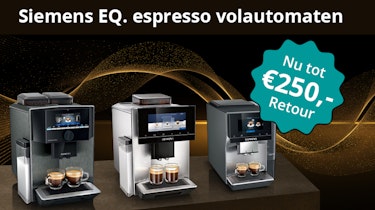  Siemens EQ. espresso volautomaten tot 250 euro retour actie!