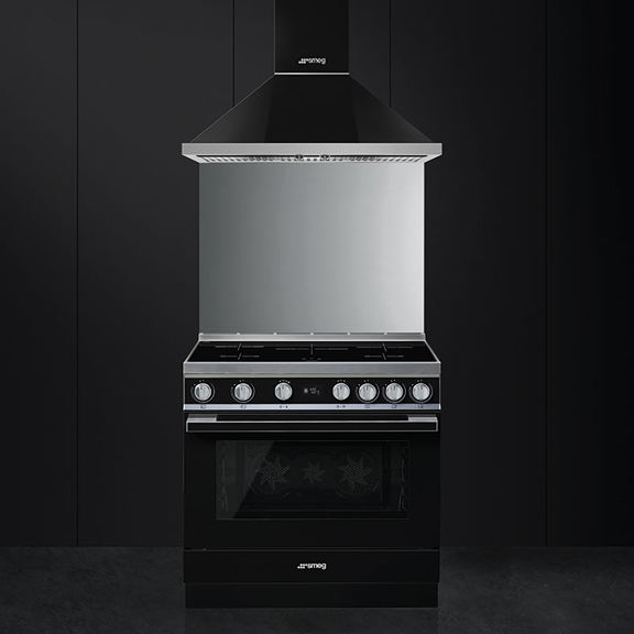 Smeg CPF9IPBL fornuis en KPF9BL afzuigkap