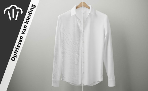 Stoomfunctie voor het opfrissen van muf ruikende kleding.
