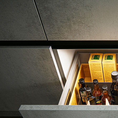 Uittrekkoven met verlichting