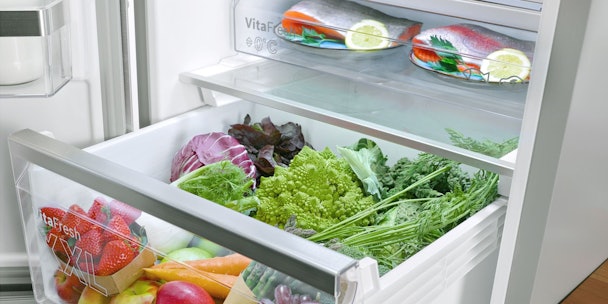 VitaFresh XXL 0°C: houd etenswaren langer vers met extra ruime vershoudlades.