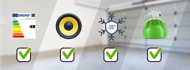 Overzicht met energieverbruik, geluidsniveau, vriesprestatie tot -15 °C en prijs als belangrijkste aandachtspunten bij het kopen van een vriezer voor in de schuur