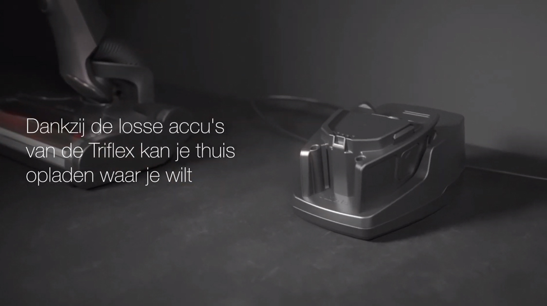 Opladen accu van de Triflex