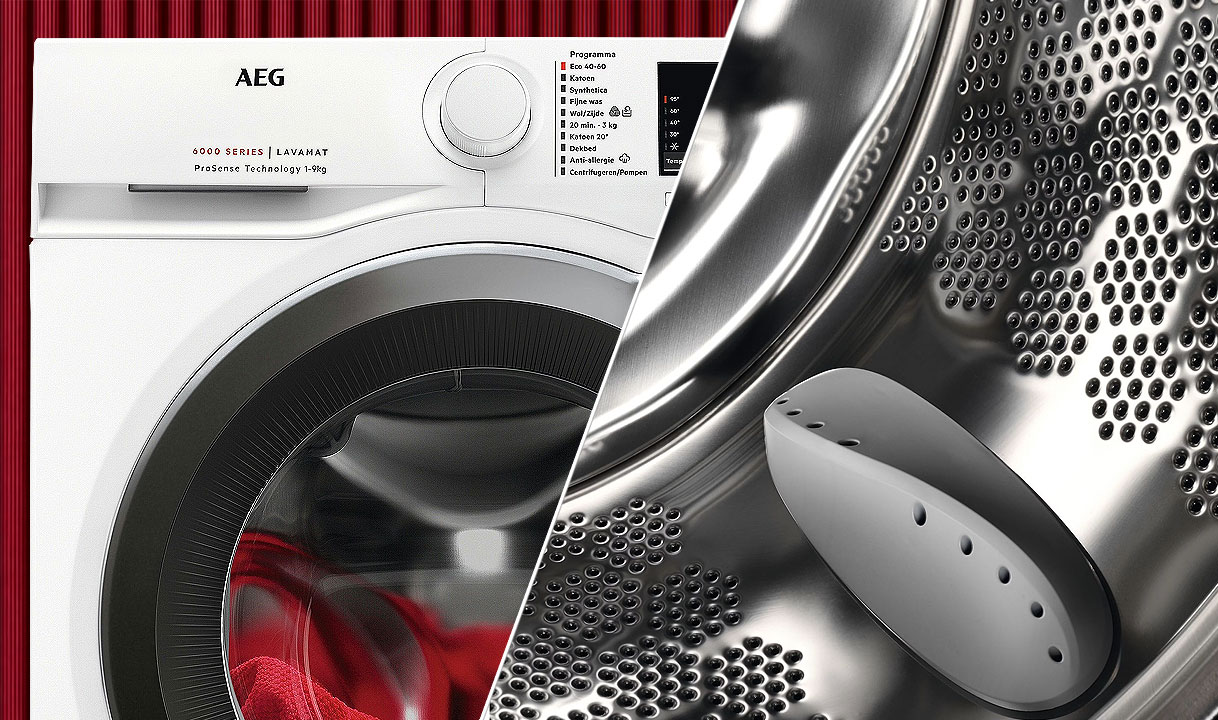 AEG 6000 serie wasmachine met ProSense-technologie en de zachte ProTex-trommel van binnen
