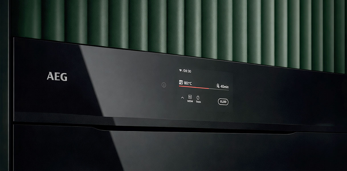 AEG 7000-serie inbouw magnetron in zwart met CookSmart touchdisplay met temperatuur en tijdsinstelling