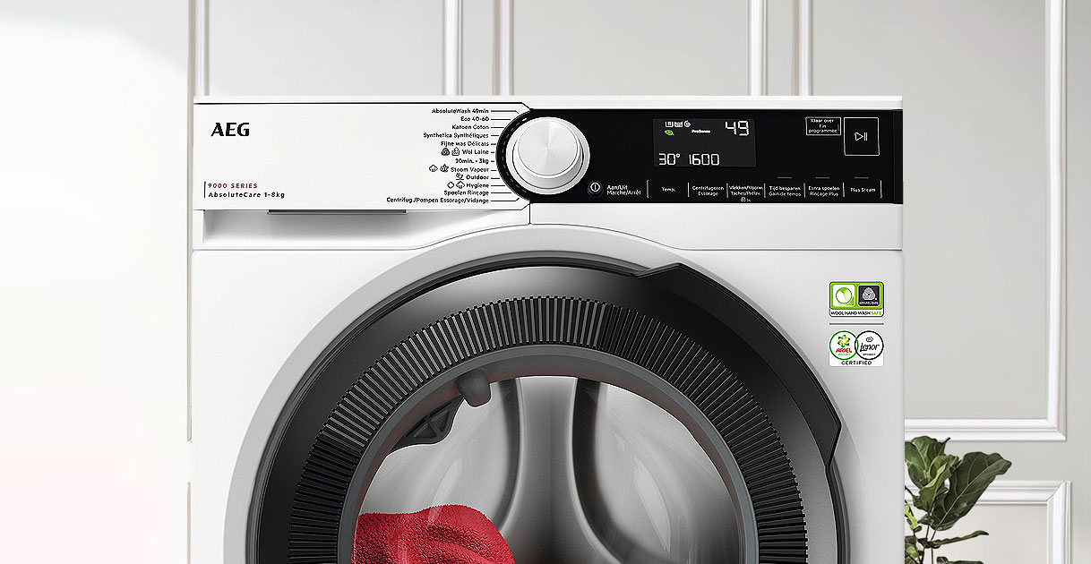 AEG 8 kg wasmachine met ProSteam-stoomfunctie en ProSense-beladingsherkenning