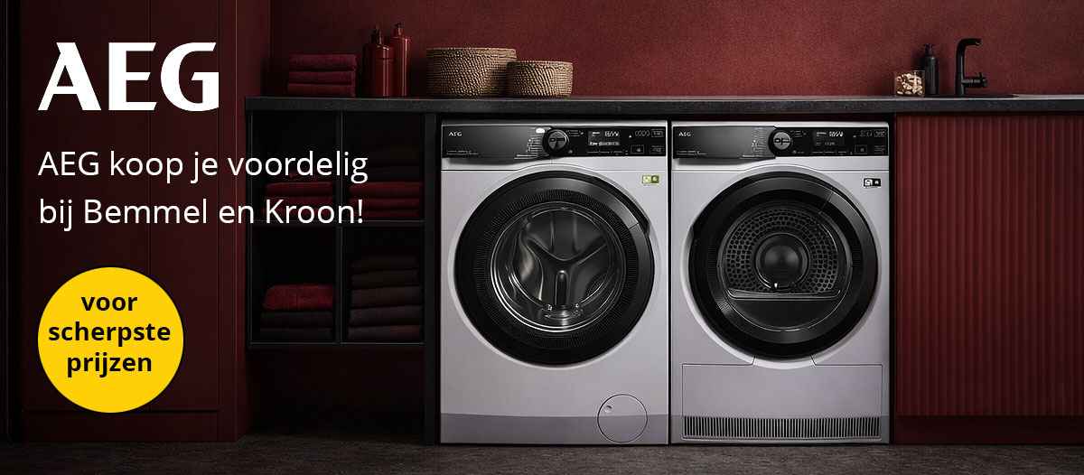 AEG was- en droogapparatuur koop je voordelig bij Bemmel en Kroon
