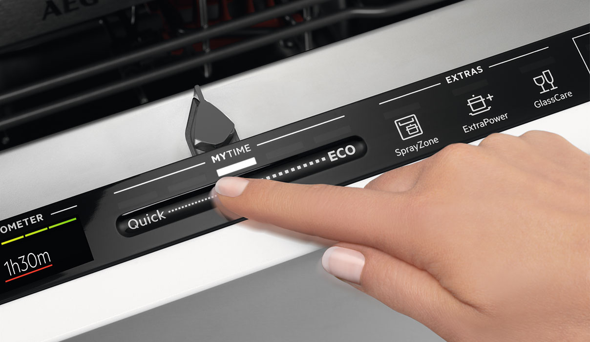 De AEG QuickSelect schuifregelaar.