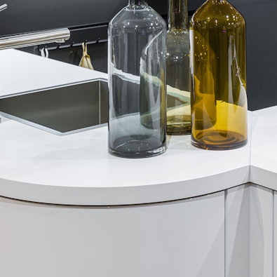 Schiereiland met afgeronde hoeken