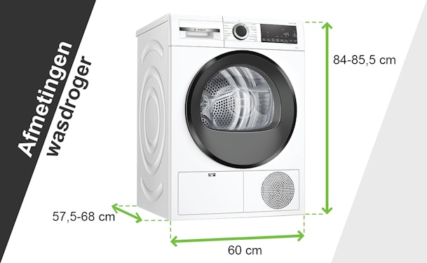 Afmetingen droger.