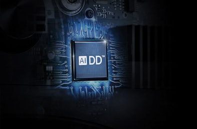 LG AI DD technologie chip die automatisch stofsoort en gewicht van wasgoed herkent