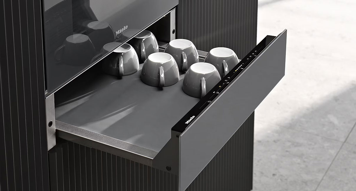 Miele warmhoudlade antislip bodem technologie stabiele plaatsing servies borden schalen veiligheid