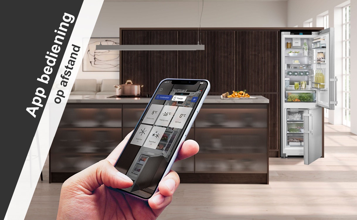 Slimme koelkasten zijn via een App met een smartphone of tablet op afstand te bedienen.