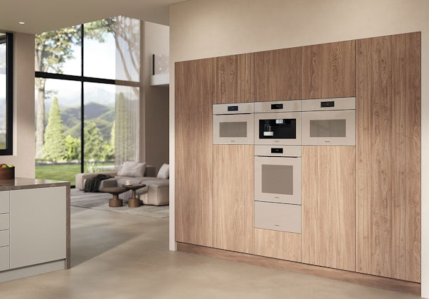 Miele ArtLine ovens in Pearl Beige, volledig greeploos design met Touch2Open-technologie