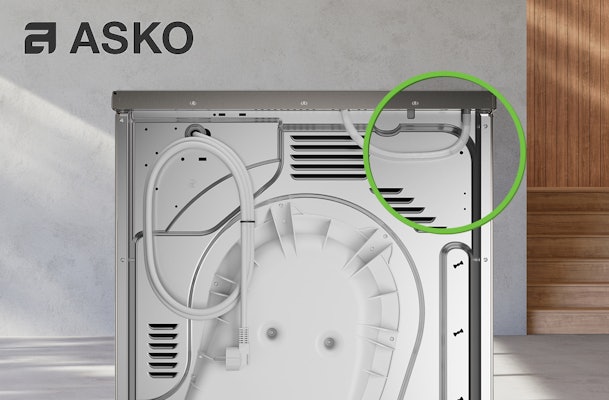 ASKO droger op afvoer aansluiten.