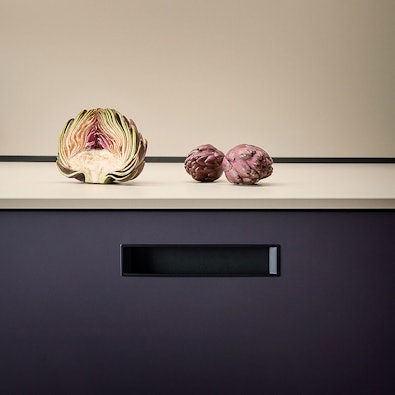 Aubergine matfluweel front