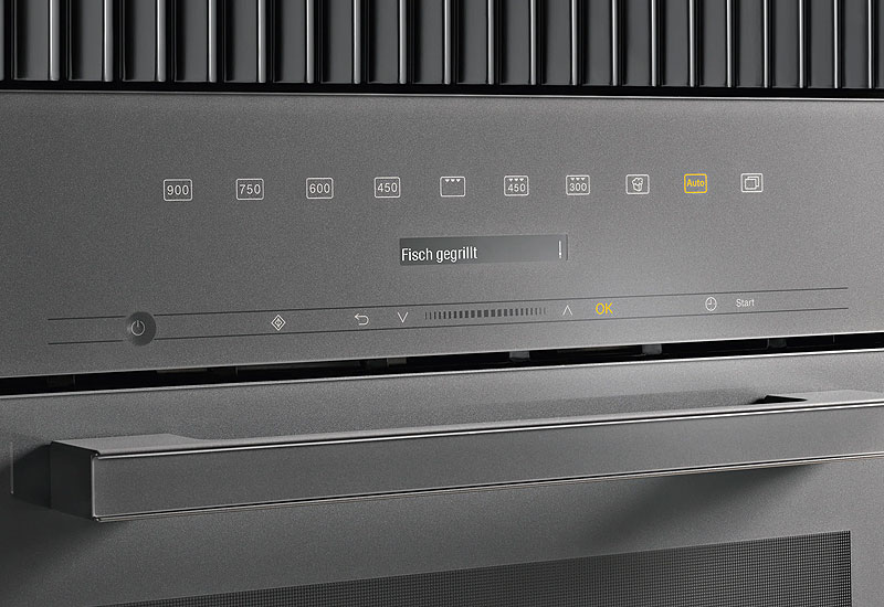 Bedieningspaneel Miele inbouw magnetron met automatische kookprogramma’s