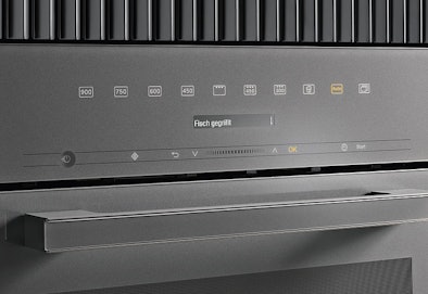 Bedieningspaneel Miele inbouw magnetron met automatische kookprogramma’s
