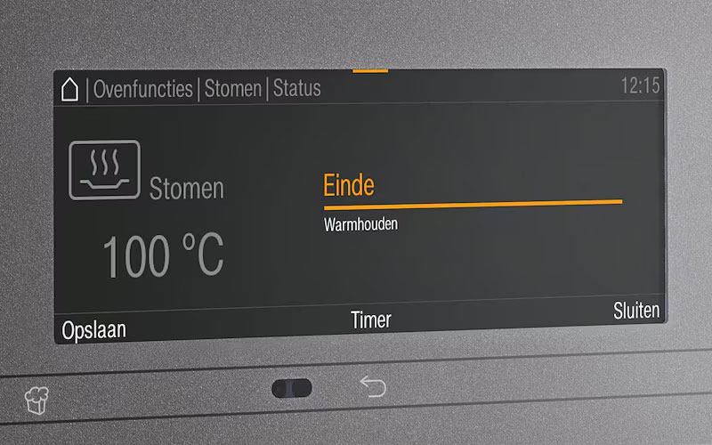 Miele stoomoven met automatische warmhoudfunctie voor perfecte serveertemperatuur