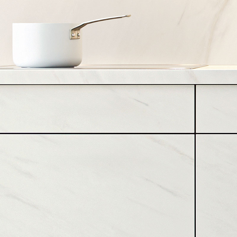 Avorio marmerlook fronten