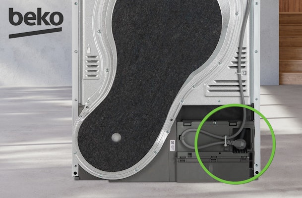 Beko droger aansluiten op afvoer.