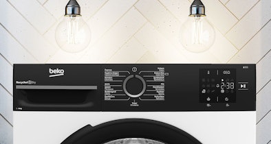 Beko wasdroger bedieningspaneel met programmaknop en digitaal display