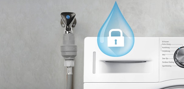 Waterslot beveiliging op toevoerslang van wasmachine