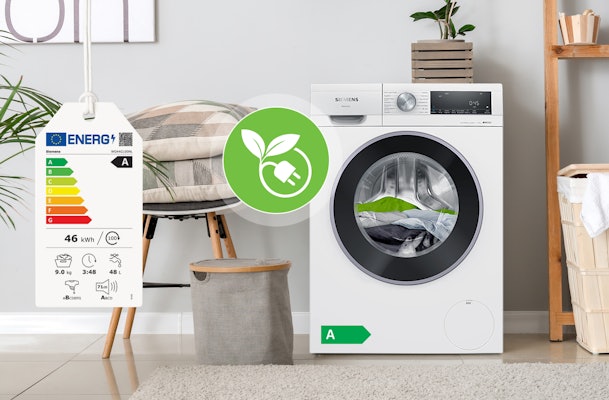 Bespaar met de energiezuinigheid van een wasmachine.