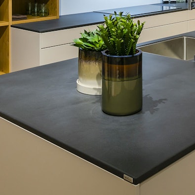 Betonlichte keukenblad