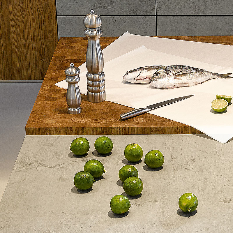 Betonlook werkblad met textuur