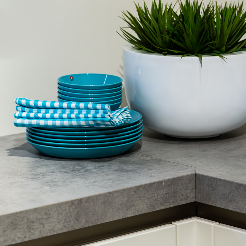 blauwe keukenaccessoires