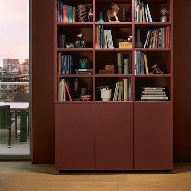 Boekenkast Indisch rood