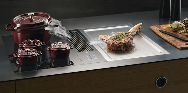 BORA Classic 2.0 CKA2FIT met CKFI inductiekookveld, CKA2 afzuiging en CKT Tepan grill