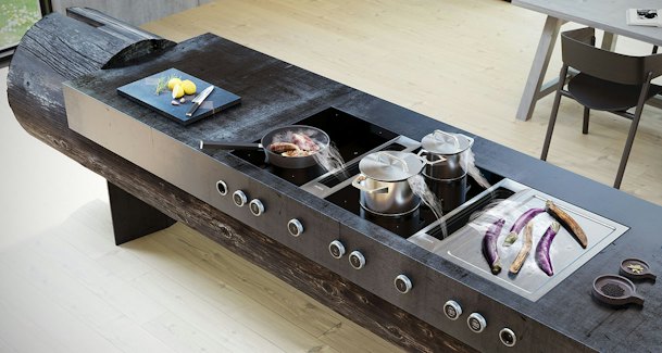 BORA Professional 3.0 modulair kookveld met kookveldafzuiging en Tepan grill